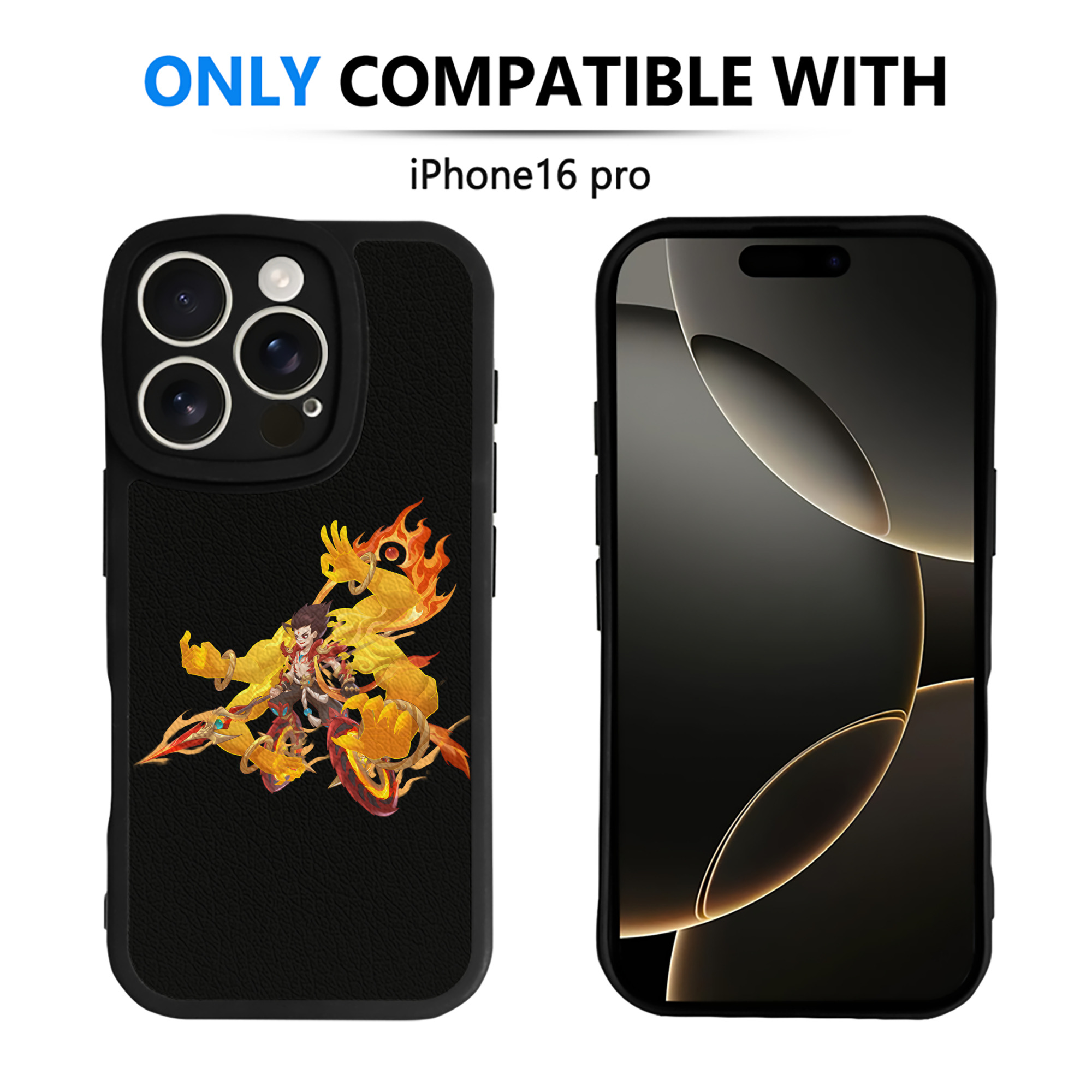 （画像用） Ne Zha 2 ナタ 魔童の大暴れ 【iPhone 16シリーズ対応】シリコンスマホケース（レザー調） 材質：シリコン